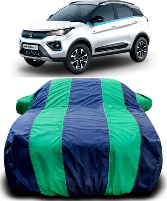 MoTRoX Car Cover For Tata Nexon (With Mirror Pockets)(Blue, Green)