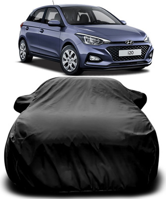 NUMBOR ONE Car Cover For Hyundai i20 (With Mirror Pockets)(Black)