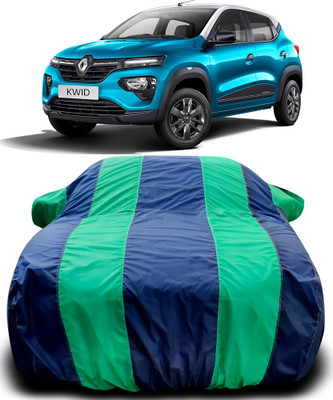 MoTRoX Car Cover For Renault Kwid (With Mirror Pockets)(Blue, Green)