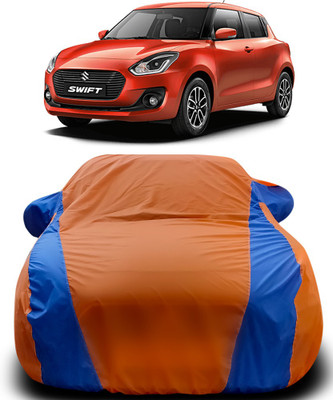 ProRox Car Cover For Maruti Suzuki Swift (With Mirror Pockets)(Orange, Blue)