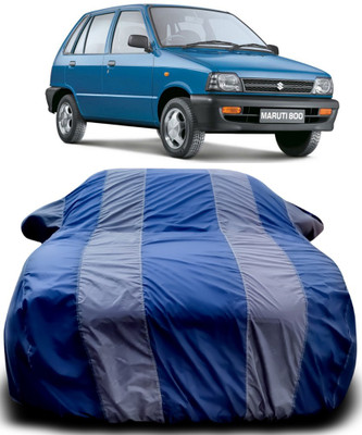 MoTRoX Car Cover For Maruti Suzuki 800 (With Mirror Pockets)(Blue, Grey)