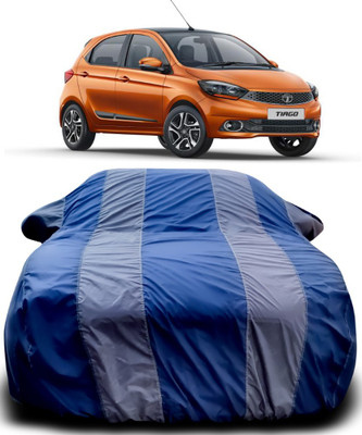MoTRoX Car Cover For Tata Tiago (With Mirror Pockets)(Blue, Grey)
