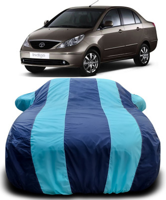 APNEK Car Cover For Tata Indigo CS (With Mirror Pockets)(Blue, Blue)