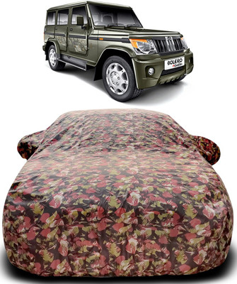 APNEK Car Cover For Mahindra Bolero (With Mirror Pockets)(Green, Red)