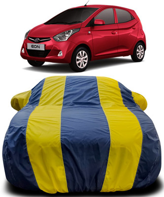 APNEK Car Cover For Hyundai Eon (With Mirror Pockets)(Blue, Yellow)