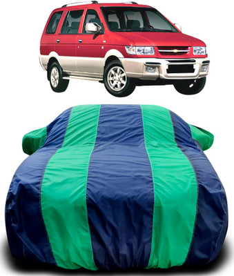 MoTRoX Car Cover For Chevrolet Tavera (With Mirror Pockets)(Blue, Green)
