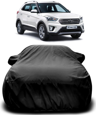 APNEK Car Cover For Hyundai Creta (With Mirror Pockets)(Black)