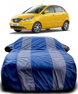 APNEK Car Cover For Tata Indica Vista (With Mirror Pockets)(Blue, Grey)