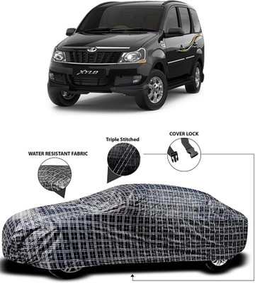 APNEK Car Cover For Mahindra Xylo (With Mirror Pockets)(White, Black)