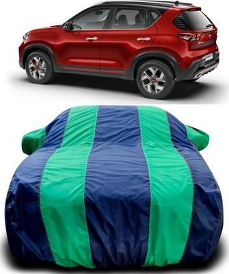 APNEK Car Cover For Kia Sonet (With Mirror Pockets)(Blue, Green)