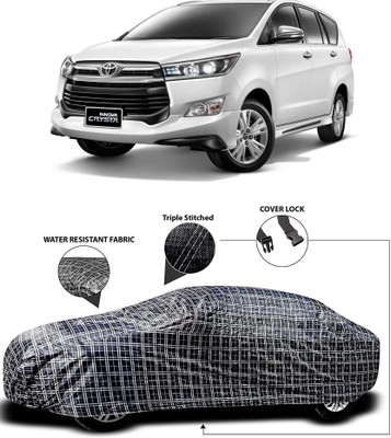 APNEK Car Cover For Toyota Innova Crysta (With Mirror Pockets)(White, Black)