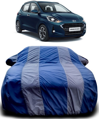 APNEK Car Cover For Hyundai Grand i10 Nios (With Mirror Pockets)(Blue, Grey)