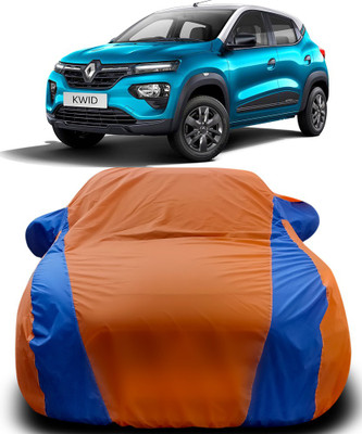 APNEK Car Cover For Renault Kwid (With Mirror Pockets)(Orange, Blue)