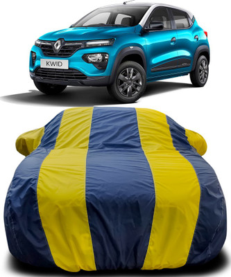 APNEK Car Cover For Renault Kwid (With Mirror Pockets)(Blue, Yellow)