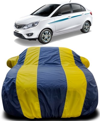 NUMBOR ONE Car Cover For Tata Zest (With Mirror Pockets)(Blue, Yellow)