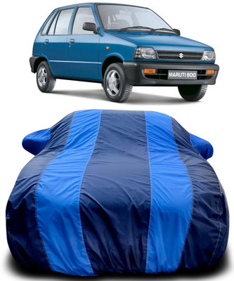 MoTRoX Car Cover For Maruti Suzuki 800 (With Mirror Pockets)(Blue, Blue)