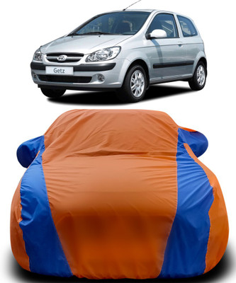 Elegance Car Cover For Hyundai Getz (With Mirror Pockets)(Orange, Blue)