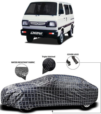 APNEK Car Cover For Maruti Suzuki Omni (With Mirror Pockets)(White, Black)