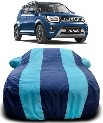 MoTRoX Car Cover For Maruti Suzuki Ignis (With Mirror Pockets)(Blue, Blue)