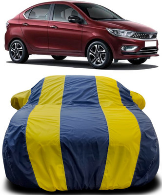 APNEK Car Cover For Tata Tigor (With Mirror Pockets)(Blue, Yellow)