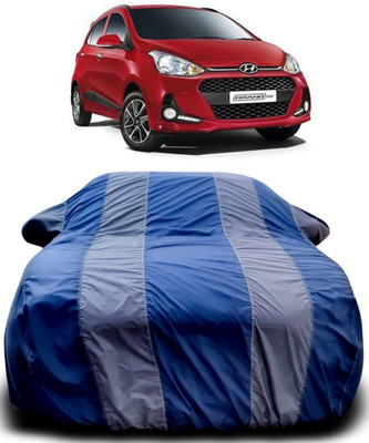 MoTRoX Car Cover For Hyundai Grand i10 (With Mirror Pockets)(Blue, Grey)