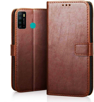 COVERSTORY Flip Cover for INFINIX HOT 9 PRO(Brown, Pack of: 1)