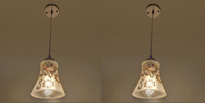 PR Prashant pr_hanging-laster-ghanti_po2 Pendant Lamp Ceiling Lamp(Clear, Gold)