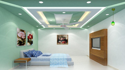 PR Prashant Pendant Lamp Ceiling Lamp(Green)