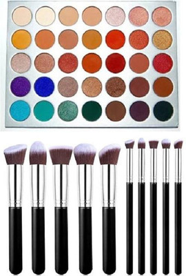 Me ADS Eyeshadow kit & 10 pcs black brushes(2 Items in the set)