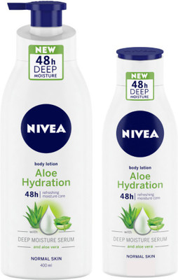 NIVEA Women Combo, Aloe Hydration with Aloe Vera, 400 ml, Aloe Hydration with Aloe Vera, 120 ml