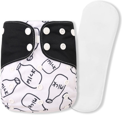 GUCHIGU Pack of 1 Cloth Diaper with 1 Insert Pad Washable Reusable Adjustable Sizes
