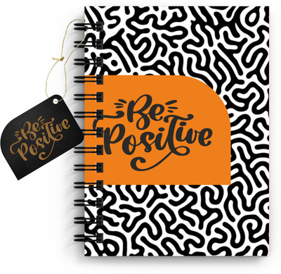 DI-KRAFT Quote printed A5 Notebook, 90 GSM, Unruled White 160 Pages (6*8 Inch), Spiral Wiro Binding Diary with Dangler & Desing Design A5 Diary Unruled 160 Pages(Multicolor)