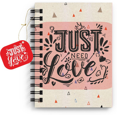 DI-KRAFT Quote printed A5 Notebook, 90 GSM, Unruled White 160 Pages (6*8 Inch), Spiral Wiro Binding Diary with Dangler & Desing Design A5 Diary Unruled 160 Pages(Multicolor)
