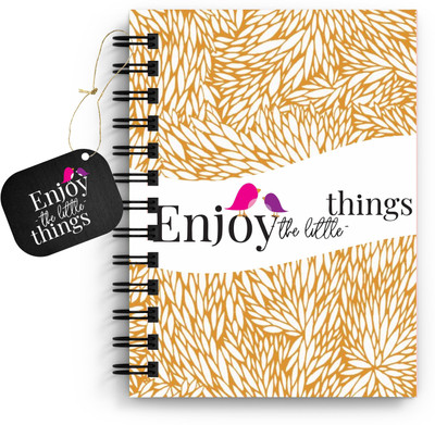 DI-KRAFT Printed A5 Notebook, 90 GSM, Unruled White 160 Pages (6*8 Inch), Spiral Wiro Binding Diary with Dangler & Desing Design A5 Diary Unruled 160 Pages(Multicolor)