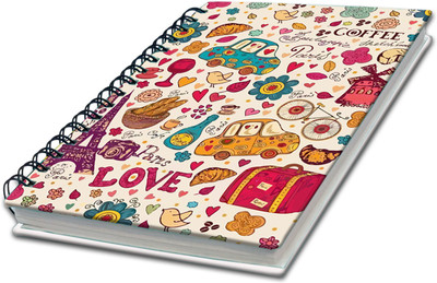 AccuPrints Wiro Binding A5 Note Book Ruled 200 Pages(Multicolor)