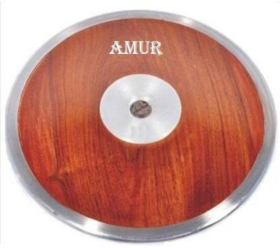 Amur Wooden Discus Throw Disc 1 KG - Premium Wood With Premium Brass Rim Wooden, (1 kg) Wooden Discus Throw Disc(1 kg)