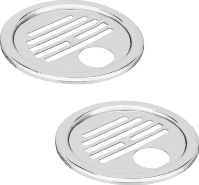 RUHE Floor Stainless Steel Push Down Strainer(12.7 cm Set of 2)