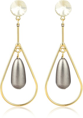 Tiaraz Tiaraz American Crystal water drop tasssel Stylish earrings for women traditional Metal Drops & Danglers