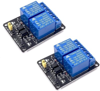 DS Robotics 2 Channel DC 5V Relay Module for Arduino UNO R3 DSP ARM PIC AVR STM32 Raspberry Pi with Optocoupler Low Level Trigger Expansion Board ( Pack of 2 ) Electronic Components Electronic Hobby Kit