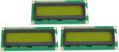 DS Robotics 1602 16x2 LCD Display Module Based on HD44780 Controller Character Black on Green with Backlight for Arduino ( Pack of 3 ) Display Lights Electronic Hobby Kit