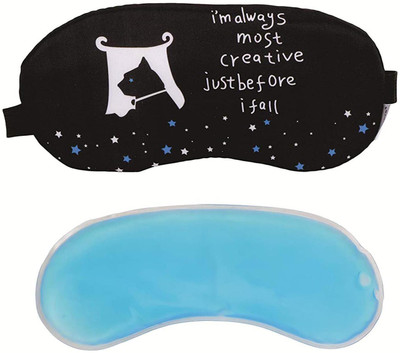 PLERIZA Soft Fabric Most Creative Sleeping Mask with Cooling Pack Eye Masks for Men & Women(1 ml)
