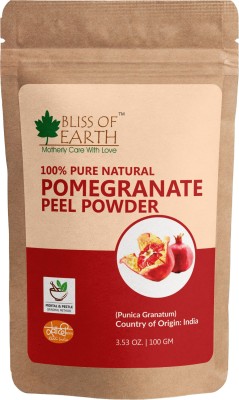 Bliss of Earth 100GM USDA Organic Pomegranate Peel Powder For Hair Skin Face Pack Acne Control(100 g)