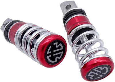 Autoladders Spring Style red Metal Motorcycle Footrest / Footpeg foot-rest-Red-1pair for Bike And Bullet and Scooty Foot Rest (Red) Foot Rest(Multicolor)