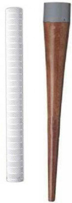 Raider Pack of 1 Cricket Bat White Grip (ST) + One Wooden Grip Cone Chevron(Pack of 2)