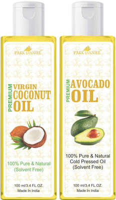 PARK DANIEL Premium Avocado oil and Virgin Coconut oil combo pack of 2 bottles of 100 ml(200 ml)(200 ml)