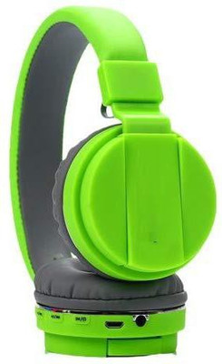 XITARA Deep Rich Bass Stereo Sound With FM Bluetooth Headset Bluetooth & Wired(Green, On the Ear)