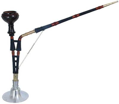 Copper Gold Ross desi Mitti Hookah - Silver Z Black 28 inch Silver Plated Hookah  (Black)