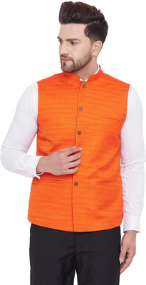 VASTRAMAY Sleeveless Solid Men Jacket
