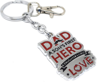 Aura Birthday Fathers Day Gift For Daddy Papa Father Parents Dad Metal Keyring Keychain For Bike Car House Office Home Keys Metal Key Chain