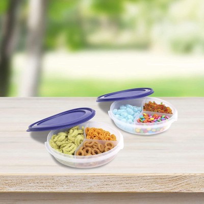 Tupperware Plastic Lunch Box, 10-inch, Multicolour (Set of 2) - 500 ml  Medium Size Tiffin Box